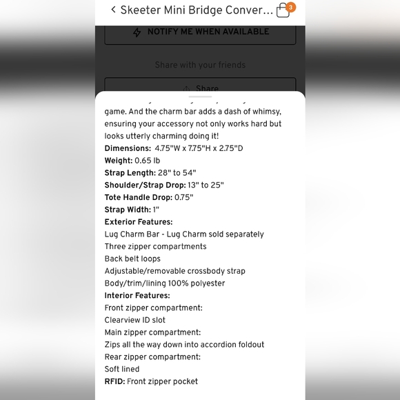 NWOT Lug Skeeter Mini Bridge & Sold Out HTF Sparkle Charm - Picture 15 of 15